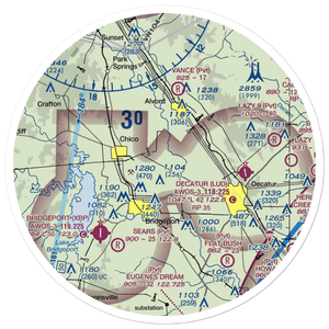 Spectre Airport (XA07) VFR Sectional Sticker (30 mile)