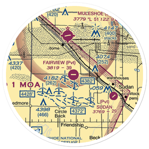 Fairview Field (XA05) VFR Sectional Sticker (20 mile)