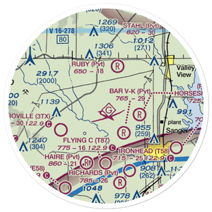 Edgington Ranch Airport (XA03) VFR Sectional Sticker (20 mile)