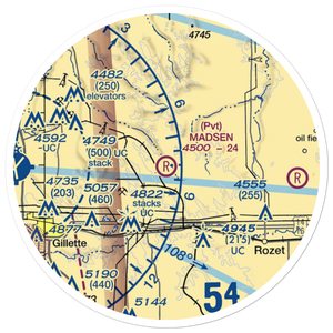 Madsen Airport (WY65) VFR Sectional Sticker (20 mile)