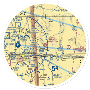 Madsen Airport (WY65) VFR Sectional Sticker (30 mile)