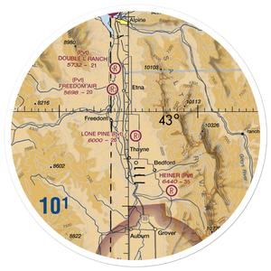 Lone Pine Flying Ranch Airport (WY64) VFR Sectional Sticker (30 mile)