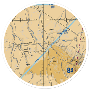 Gas Hills Airstrip (WY61) VFR Sectional Sticker (30 mile)