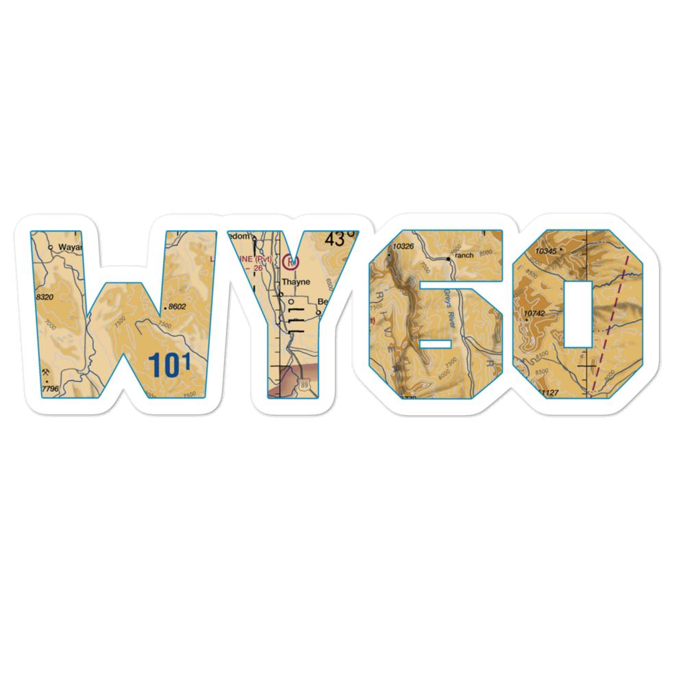Heiner Airport (WY60) VFR Sectional Sticker 