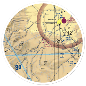 Two Bar Ranch Airport (WY59) VFR Sectional Sticker (30 mile)