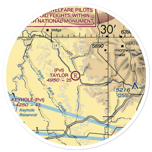 Taylor Field (WY55) VFR Sectional Sticker (20 mile)