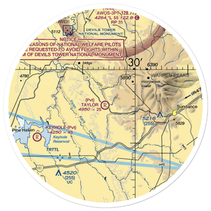 Taylor Field (WY55) VFR Sectional Sticker (30 mile)