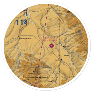 Platt Ranch Airport (WY51) VFR Sectional Sticker (30 mile)
