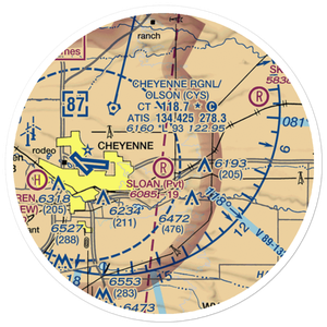 Sloan Airport (WY45) VFR Sectional Sticker (20 mile)