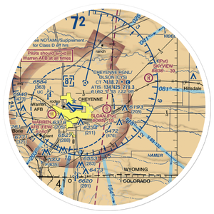 Sloan Airport (WY45) VFR Sectional Sticker (30 mile)