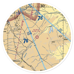 Yu Ranch Airport (WY42) VFR Sectional Sticker (30 mile)