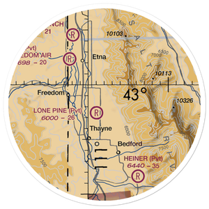 Star Valley Ranch Airport (WY39) VFR Sectional Sticker (20 mile)