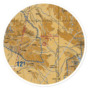 Kinky Creek Divide Airport (WY30) VFR Sectional Sticker (30 mile)