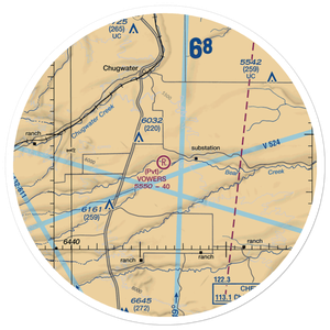 Vowers Ranch Airport (WY29) VFR Sectional Sticker (30 mile)