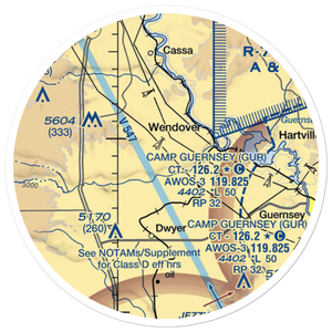 Snell - North Laramie River Airport (WY25) VFR Sectional Sticker (20 mile)