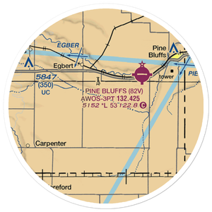 Butler Airport (WY19) VFR Sectional Sticker (20 mile)