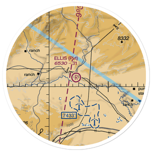 Ellis Ranch Airport (WY17) VFR Sectional Sticker (20 mile)