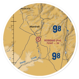 Robbins Airport (WY16) VFR Sectional Sticker (20 mile)