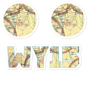 Bunch Grass Intergalactic Airport (WY15) VFR Sectional Sticker Pack