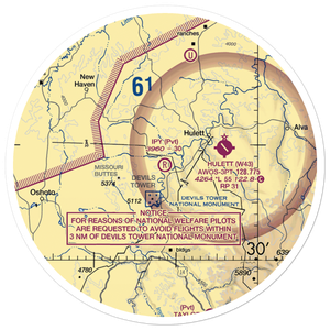 Ipy Ranch Airport (WY14) VFR Sectional Sticker (30 mile)