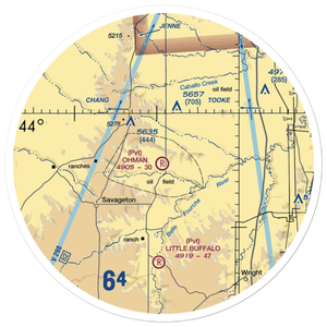 Ohman Ranch Airport (WY12) VFR Sectional Sticker (30 mile)