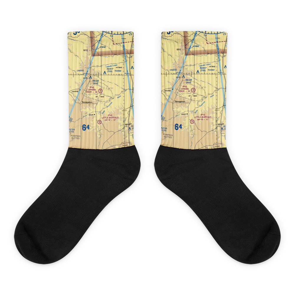 Ohman Ranch Airport (WY12) VFR Sectional Socks 