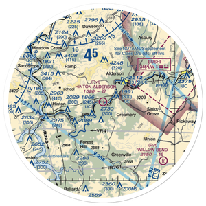 Hinton-Alderson Airport (WV77) VFR Sectional Sticker (30 mile)