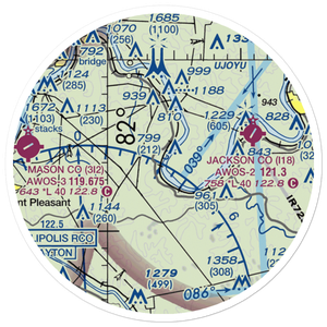 Lieving Airport (WV71) VFR Sectional Sticker (20 mile)