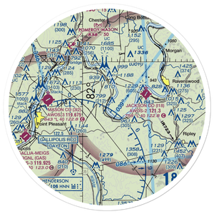 Lieving Airport (WV71) VFR Sectional Sticker (30 mile)