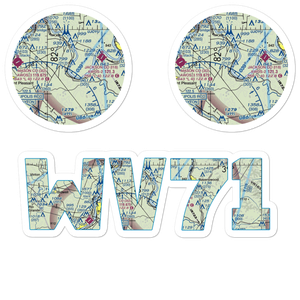 Lieving Airport (WV71) VFR Sectional Sticker Pack