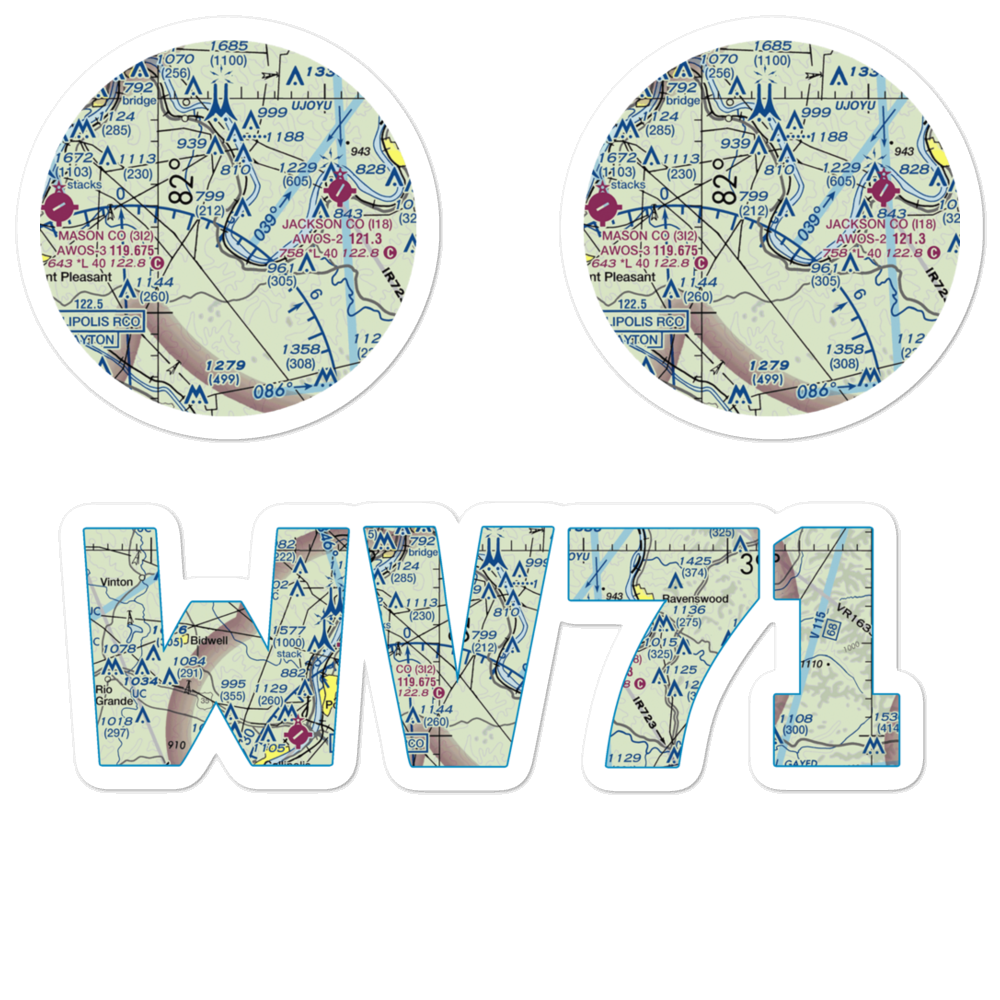 Lieving Airport (WV71) VFR Sectional Sticker Pack 