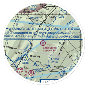 Eastview Airport (WV67) VFR Sectional Sticker (20 mile)