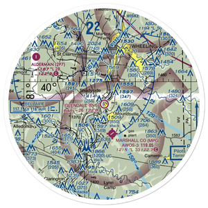 Glendale Fokker Field (WV66) VFR Sectional Sticker (30 mile)