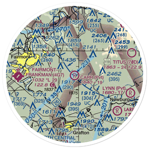 Carr Airport (WV65) VFR Sectional Sticker (20 mile)
