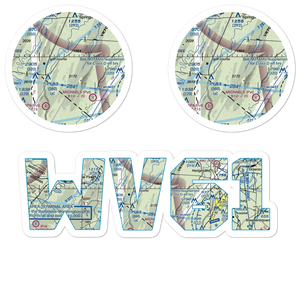 Buzzards Gap Ultralightport (WV61) VFR Sectional Sticker Pack