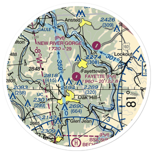 Fayette Airport (WV59) VFR Sectional Sticker (20 mile)