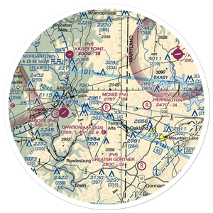Mckee Sky Ranch Airport (WV57) VFR Sectional Sticker (30 mile)