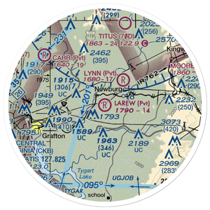 Larew Airport (WV53) VFR Sectional Sticker (20 mile)