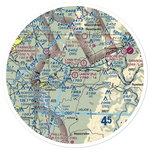 Larew Airport (WV53) VFR Sectional Sticker (30 mile)