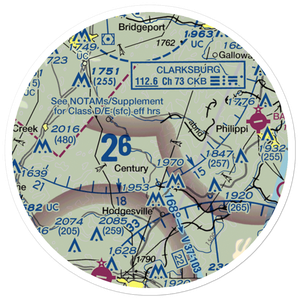 Rexroad Airport (WV47) VFR Sectional Sticker (20 mile)