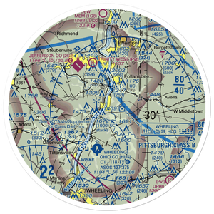 Wellsburg Seaplane Base (WV46) VFR Sectional Sticker (30 mile)