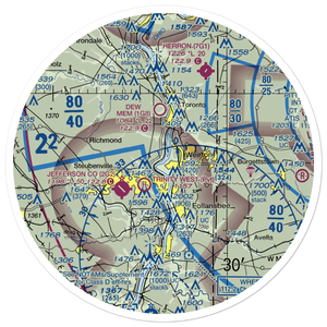 Weirton - Steubenville Seaplane Base (WV42) VFR Sectional Sticker (30 mile)