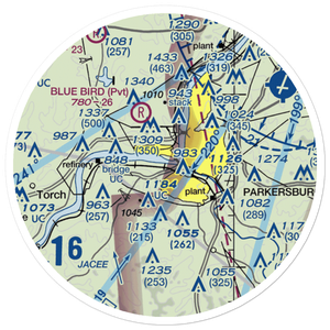 West Parkersburg Seaplane Base (WV38) VFR Sectional Sticker (20 mile)