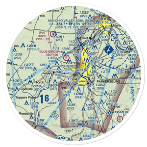 West Parkersburg Seaplane Base (WV38) VFR Sectional Sticker (30 mile)