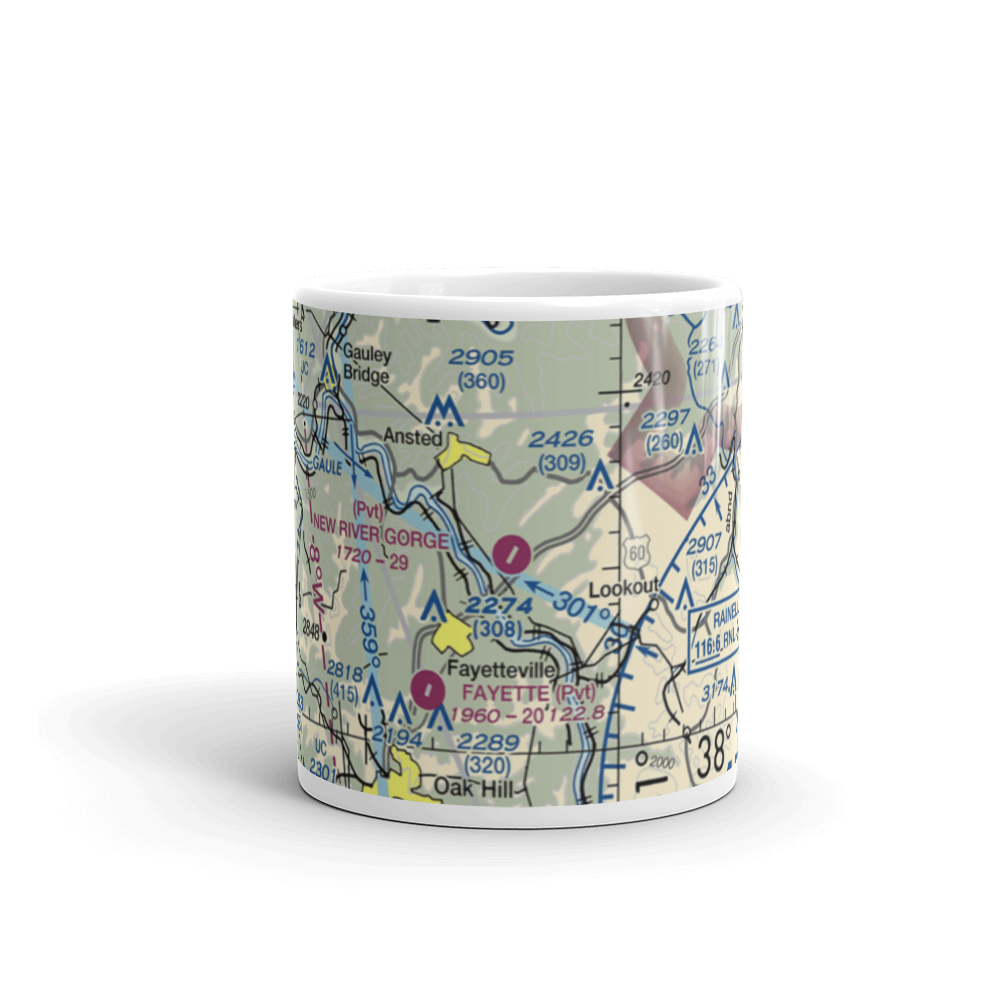 New River Gorge Airport (WV32) VFR Sectional  Mug 