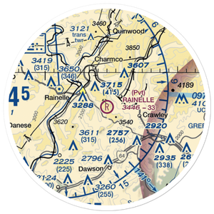 Rainelle Airport (WV30) VFR Sectional Sticker (20 mile)