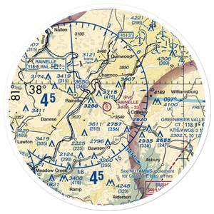 Rainelle Airport (WV30) VFR Sectional Sticker (30 mile)