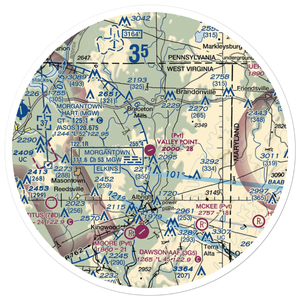 Valley Point Airport (WV29) VFR Sectional Sticker (30 mile)