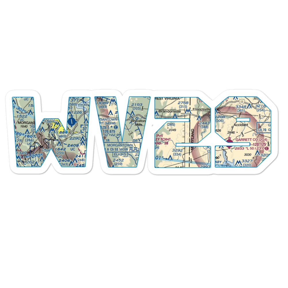 Valley Point Airport (WV29) VFR Sectional Sticker 