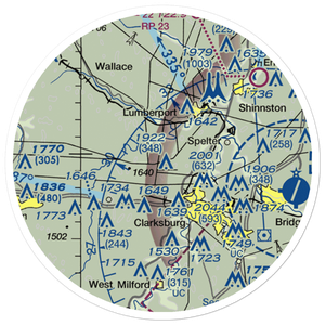 Ruth Field (WV28) VFR Sectional Sticker (20 mile)